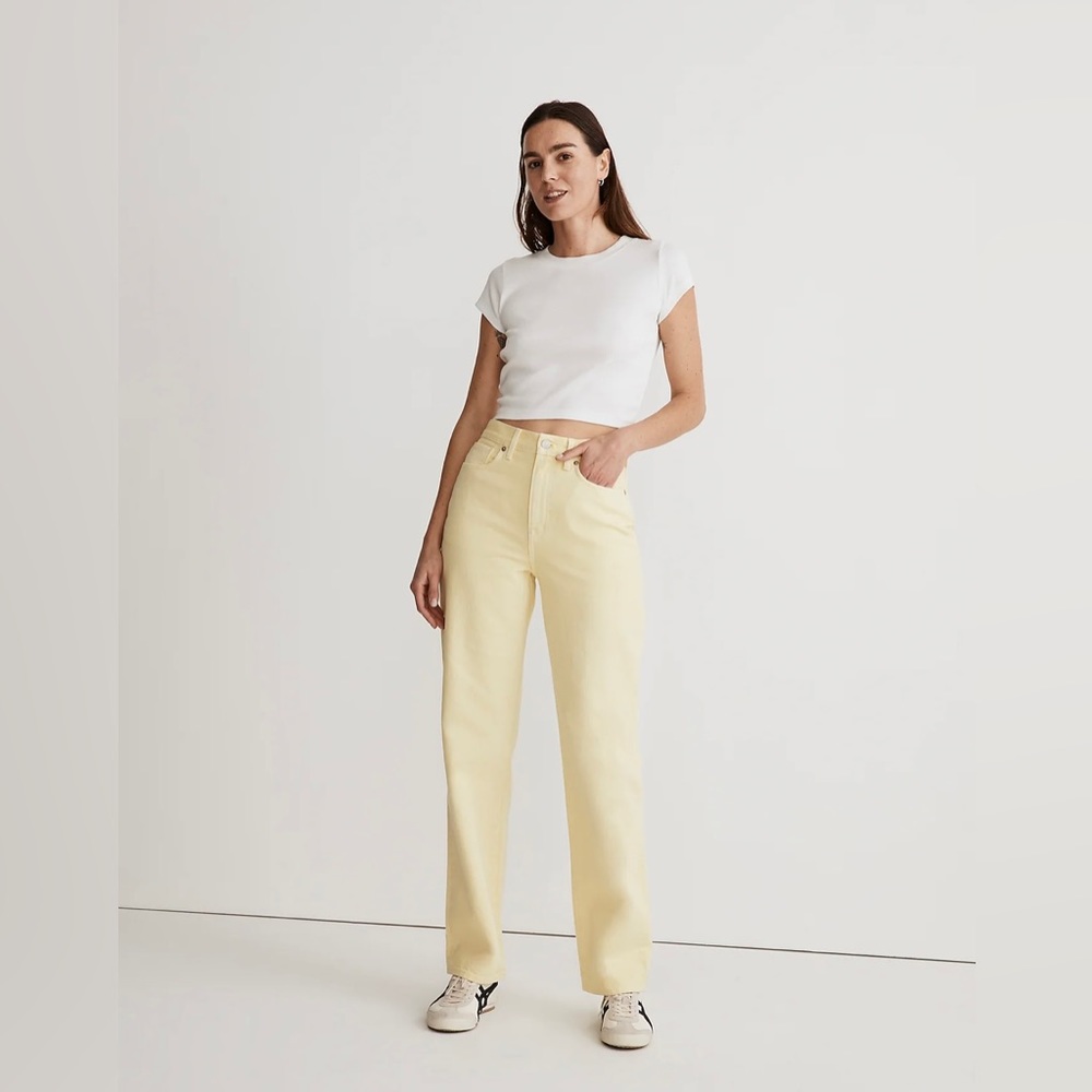 NWT Madewell Baggy Straight Jeans: Garment-Dyed Edition- 33